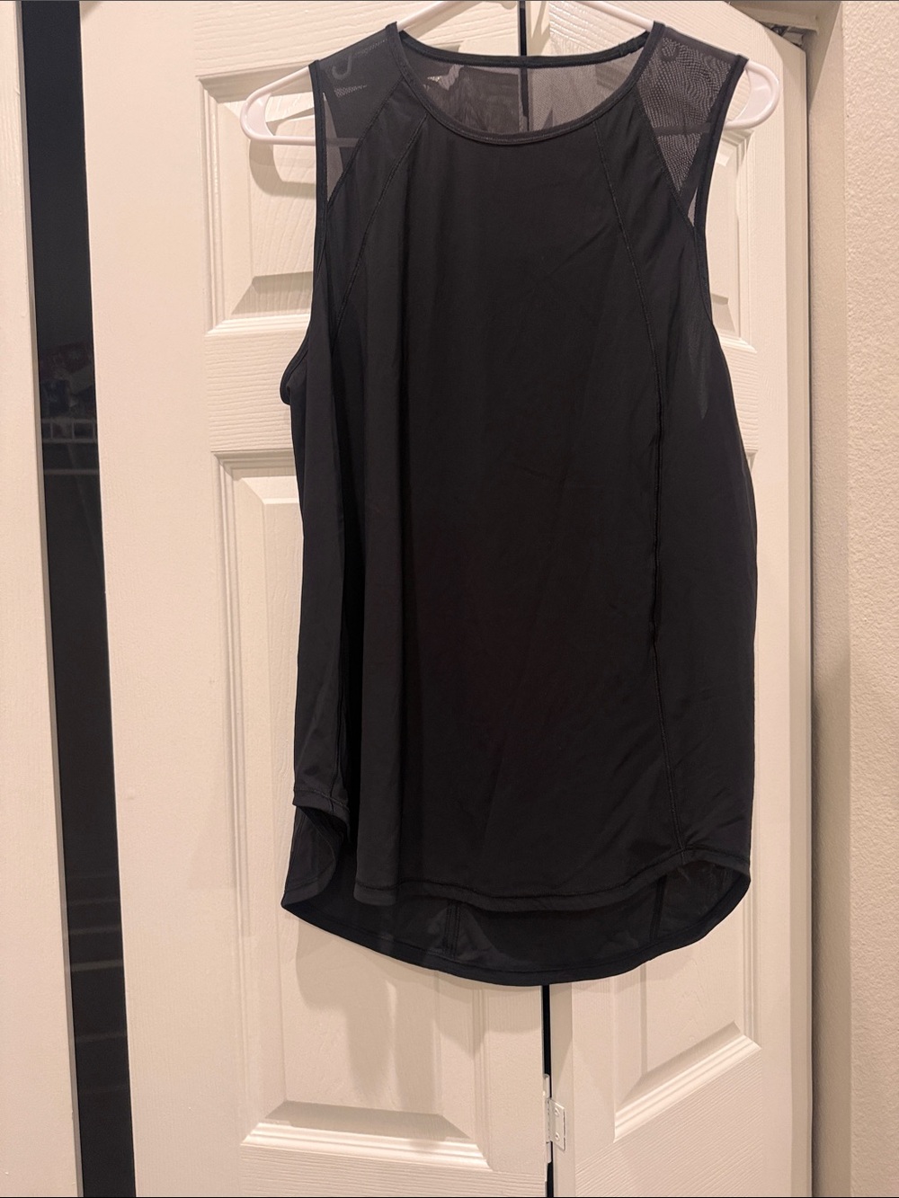 lululemon athletica Black Mesh Yoke Tank